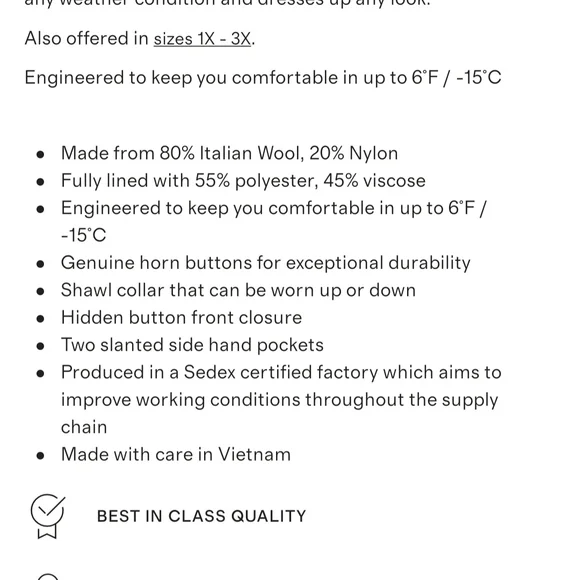 NWT Quince Italian Wool Cocoon Coat - Picture 10 of 10